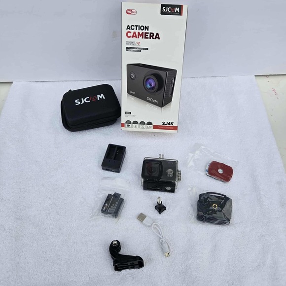 SJCAM SJ4K WiFi Action Camera with Waterproof Case and Accessories - New - Picture 1 of 12